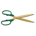 Ceremonial Ribbon Cutting Scissors with Green Handles / Gold Blades (25")